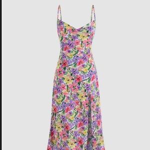 Cider Floral Slit Maxi Dress